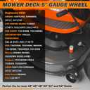 4 Pack Mower Deck Wheels, Dazakoot Deck Wheels Fit 42" 46'' 48'' 50" 52'' and 54" Decks Replace for Husqvarna 532174873 589527301 for Cub Cadet 753-04856A for MTD 133957 174873 734-03058, etc
