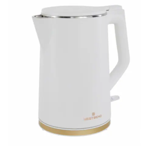 West Bend Timeless 1.5-Liter Electric Water Kettle - White/Gold