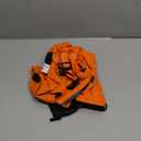 BRKURLEG Dog Raincoat for Small Dogs, Small Dog Rain Jacket with Harness Built in, Waterproof 4 Legs Pet Raincoats, Puppy Outdoor Jacket with Reflective Strip, Orange, L