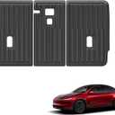 Backrest Mats for New 2025 Tesla Model Y Juniper 5-Seats All Weather TPE Rear Back Seat Covers Accessories Interior Black, Pack of 2 