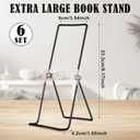 6 Pack 9.17 Inch Large Metal Book Stand for Display Adjustable Display Holder Easel Collector Stand for Home Office Back to School Books Frames Comic Plates Album CD Magazine