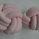 Namalu 2 Pieces Plush Knot Ball Pillows Decorative Round Throw Knotted Pillows Aesthetic Stuffed Pillows for Stress Relieving Bed Sofa Bedroom Decoration (Light Pink,10.6 Inches)