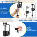 Saillong Universal Toilet Flusher Replacement Kit, Fill Valve, 2-Inch Flapper, Side Mount Handle Lever, Water-Saving, Adjustable Toilet Repair Kit Inside Tank, Easy to Install(1 Set,Dark Grey, Black)