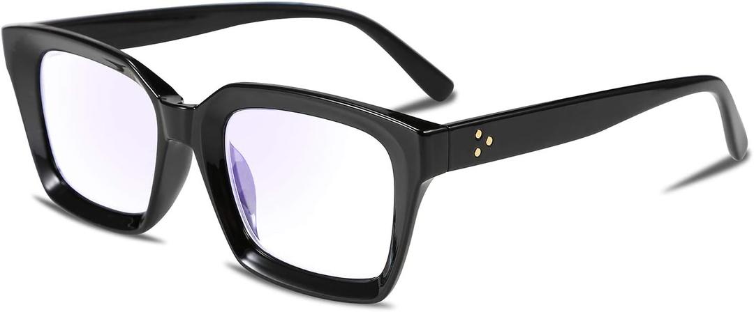 FEISEDY Retro Square Blue Light Blocking Reading Glasses Anti Glare Digital Eyestrain Reader B2479