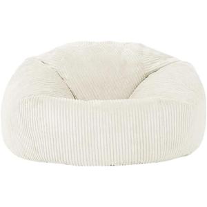 SXBCyan Bean Bag Chair Pouf Cover Without Filler Corduroy Bean Bag Cover Beanbag Chair Puff Ottoman Salon Garden Beach Sofa Bed Sac(85cm Light beigef)