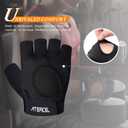 ATERCEL Weight Lifting Gloves Full Palm Protection, Workout Gloves for Gym, Cycling, Exercise, Breathable, Super Lightweight for Mens and Women (Black, XL)