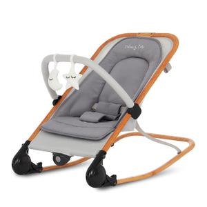 Dream On Me Rock On Me 2-in-1 Baby Rocker and Stationary Seat, Adjustable Recline, Gentle Music & Vibration, 3-Point Safety Harness, Detachable Toy Bar, Folds Compact for Travel  Grey