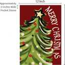 Merry Christmas Garden Flag Xmas Tree Yard Flag 12x18 Inch Double Sided,Outside Christmas Trees Winter Holiday Yard Outdoor Flag Yard Decoration for Outside