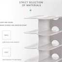 6-Tier Narrow Shoe Rack for Small Entryways, Space-Saving Adjustable Stackable Shelves, Free Standing Shoe Organizer for Closet, Corner, Doorway, White