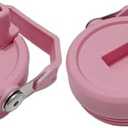 2 pack Tumbler Lid for Stanley IceFlow 20oz 30oz Spill Proof Tumbler Cover with Handle and Straw (Pink, 30oz)