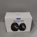 Bluedee Computer Speakers for Desktop PC, Bluetooth 5.4 Desktop Speakers with 2 Speaker Units, Dynamic RGB Light USB Speaker, USB/Type-C Powered Plug & Play PC Speakers for Desktop, Laptops, Tablet, Black