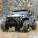 Matte Black Front Grill, Shark Grille Compatible with 2007-2018 Jeep Wrangler Rubicon Sahara Sport JK JKU