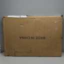 Modern Triangle Coffee Table: Unique Funky Soild Wood Coffee Tables for Living Room, Wooden Oval Mid-Century Modern Abstract Tea Tables for Patio Office Balcony (Black, 43" L x 31" W x 16" H)