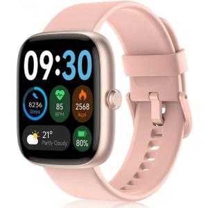 Smart Watch for Women, 1.83" HD Touchscreen Fitness Tracker, Bluetooth Calling, 110+ Sports Modes, Heart Rate SpO2 Sleep Monitor, DIY Dial, IP67 Waterproof, Compatible with Android & iOS