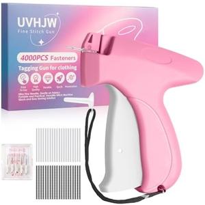 Stitch Gun for Clothing, Stitchy Gun Quick Clothes Fixer, Dress Tagging Gun-Includes 2,000 Black Fasteners & 2,000 White Fasteners & 6 Needles