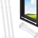 3 Pack Window Security Bar Adjustable Sliding Lock Security Stick for Rubber Tips, Adjustable Sliding Glass Door Lock Bars 15.7''-27.5'' Window Safety Lock Bar (16" to 28"-3Pcs)