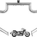 1.5" Fat Crash Bar Engine Guard Highway Bar for Honda 750 VT750 VT750C VT400 Shadow Aero Phantom Spirit (Silver)