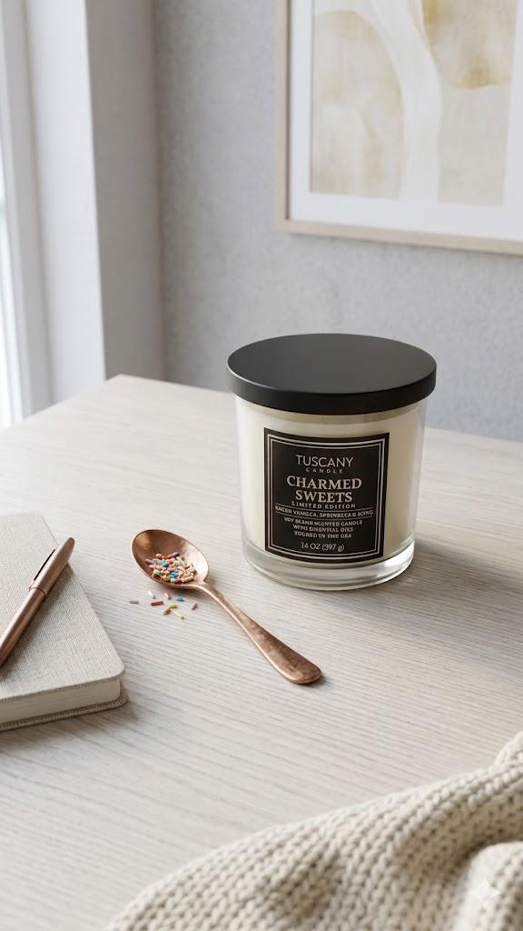 Tuscany Candle Charmed Sweetsimited Addition Baked Vanilla, Sprinkles & Icing