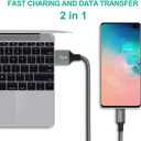 Long USB C Cable [12ft, 2-Pack], etguuds Fast Charging USB A to Type C Charger Cable Braided for Samsung Galaxy S22 S21 S20 Ultra 5G S10 S10E S9 Note 20 10 9, A10e A20 A33 A32 A50 A70, LG, Moto, Pixel