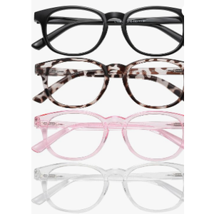 Przene 3 Pack Blue Light Blocking Reading Glasses,Readers for Women and Men with Spring Hinge