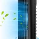 Abolee Tower Fan, 23ft/s Desk Fan, 70 Oscillating Table Fan for Bedroom, Standing Table Fan with 3 Modes, 2024 New 13 Inch Bladeless fan for Bedroom, Home,Office (Black)