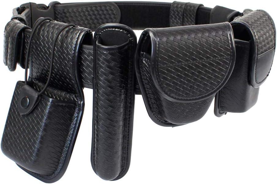 8-in-1 Police Duty Belt Kit with Pouches, Law Enforcement Utility Belt Rig (Large)