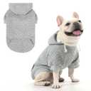 KOOLTAIL Dog Hoodie for Small Medium Large Dogs, Ultra-Warm & Soft Winter Fall Fleece Dog Hooded Sweatshirt Clothes Sweater, Lightweight Pullover Coat for Boy Girl Bulldog Pitbull Puppy Cats,Gray M