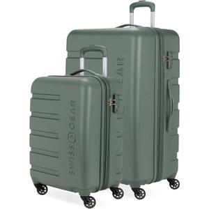 SwissGear 7366 Signature Hardside Expandable Luggage with Spinner Wheels, TSA Lock, Cup-Holder, Olive, 2-Piece Set (19/27)