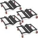 Aurelema 4 Pack Pontoon Boat Dollies, Heavy Duty Boat Dollies with High Load Capacity, 8 Protective Pads for Pontoon & Fishing Boats, Marina Dock Storage