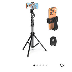 64” Tripod for Cell Phone & Camera, Phone Tripod with Remote and Phone Holder, Sturdy & Stable Height Adjustable Multi-Angle Shot Selfie Stick Tripod for Video Recording