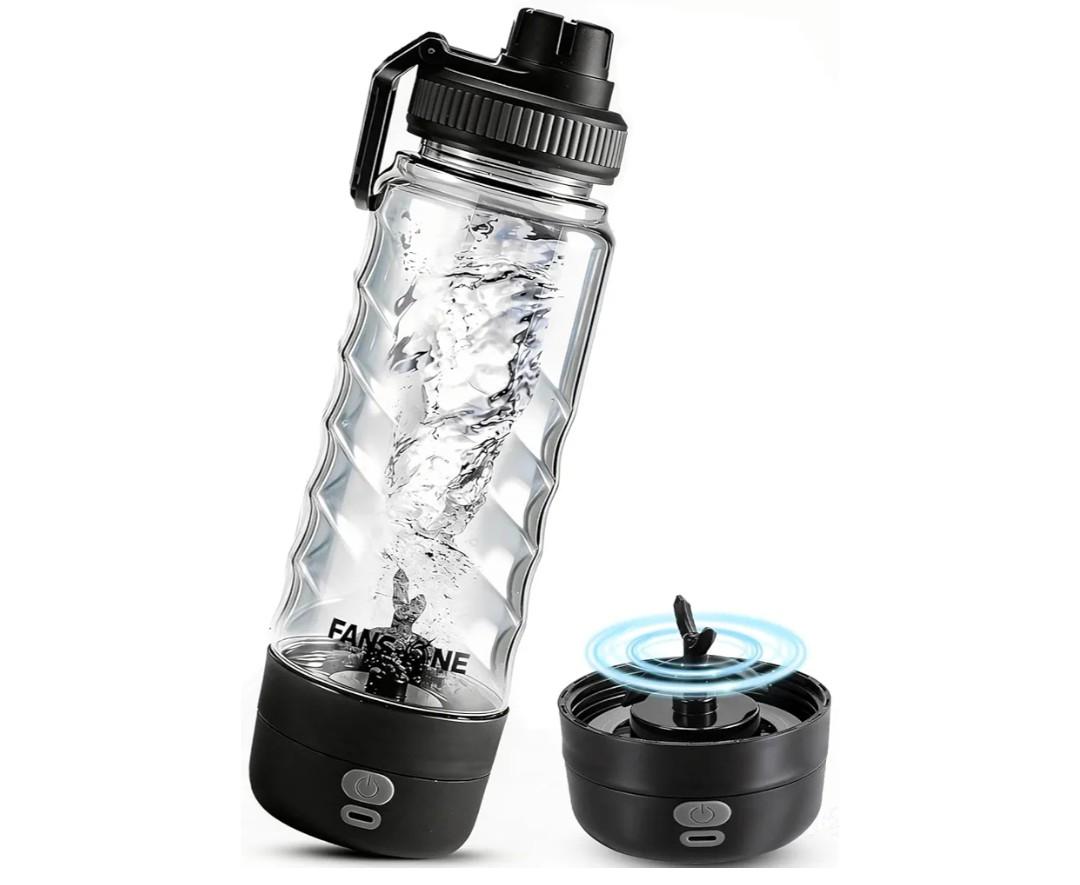 FANS-ONE Electric Protein Shaker Bottle, 24 oz USB C Rechargeable Electric Mixer, Shaker Cups for Protein Shakes and Meal Replacements, Portable Blender Self Mixing Cup for Gym Workout, Transparent
