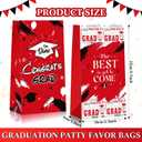 Teling 28 Set 2026 Graduation Gift Paper Bags with Stickers Congrats Grad Goodie Bag Thank You Candy Bags for Graduation Party Favor Decorations Supplies(Red)