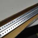 9.45 ft H x 2 in W Square Sign Post with 7/16" Dia Mounting Holes Galvanized Steel Metal Poles Outside Rust Resistant Industrial Perforated Tube for Street, Parking, Construction (Silver)