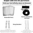 Chicken Diapers Duck Diaper Diaperalls for Hens, Roosters, Ducks, Ducklings - Reusable, Adjustable by Uni Infinity (Buffalo Plaid, Duck Small, 1, Count)