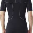 Hevto Shorty Wetsuits Men 2mm Neoprene with Pockets Front Zip Short Wet Suit for Surfing Swimming SUP Snorkeling Diving (M2S-Black, L)
