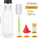 35pcs 10oz Empty Plastic Juice Bottles with Caps Reusable PET Food Grade Drink Bottles with Leak-Proof Tamper Evident Caps Bulk Clear Beverage Containers for Homemade Drinks Smoothie Milk