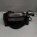 Chefman Rotating Belgian Waffle Maker, 180 Flip Iron w/ Non-Stick Plates, Adjustable Timer, Locking Lid, & Drip Plate, Space Saving Storage, Mess-Free Breakfast, Stainless Steel/Black