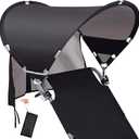 XL Universal Wind-Resistant Chair Umbrella Canopy, Extra Large Foldable UPF 50+ Sun Shade Attachment with Adjustable Clamp, Fits Most Beach, Camping, Lawn, Sports, Zero Gravity Chairs, Wheelchairs
