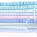 AULA F99 Wireless Mechanical Keyboard,Triple-Mode(BT5.0/2.4GHz/USB-C),Gasket Mounted Creamy Keyboard with Linear Switches, Side Printed PBT Keycaps,RGB Backlit PC Gaming Keyboards for Win/Mac (Blue Purple)