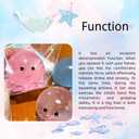 Crystal Sequin Octopus Taba Squishy  Cute Taba Stress Relief Toy, Kawaii Fidget Ball for Desk, Office & Gifts (Glitter Pink)