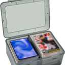 Card Case Holder Compatible with Baseball Football Sports Game, Trading Cards Storage Also for PM TCG/for MTG/for C.A.H/for Topps Display Collector Organizer(Box Only) Gray (Grey)
