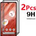 for Google Pixel 7a 2023 Full Coverage Screen Protector, [2 Pcs] Black Silk 9H Hardness Tempered Glass Screen Protector for Google 7a 6.1", Bubble Free, Anti-Scratch (Full Cover)