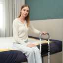 Bed Rails for Elderly Adults Safety - Adjustable Bed Assist Rail for Seniors Fall Prevention with Support Leg, Bedside Grab Bar Cane with Storage Pocket, Fits King, Queen, Full, Twin Bed