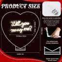 Proposal Decorations Kit Will You Marry Me LED Neon Light Metal Heart Stand Carpet 2000 Rose Petals 30 Artificial Roses for Proposal Engagement (Rose on The Stand Not Include)(Red)