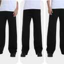 Sweatpants for Tall Men,32 Inseam Extra Long,38 Inch Waist Plus Size,Big and Tall Mens Baggy Cotton Clothing,Men's 38W x 32L Wide Leg Loose Pants,Black Drawstring Joggers for Women,Womens Pajamas