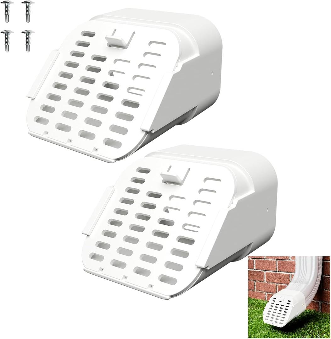 2-Pack Gutter-Downspout Rodents Guard - Gutter Downspout Extension Accessory, Protect Your Gutter Downspout from Small Animals, Fit Type-A 3" x 4" Downspout Elbows (3"x4" (2-Pack))