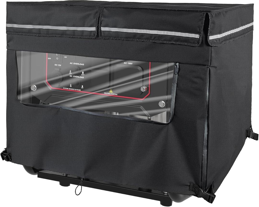 32"L x 24"W x 24"H Generator Tent Cover While Running Heavy Duty Outdoor Generator Covers Shed for Most Generators Up to 15,000 Watt Outside,AllWeather Protection,Black