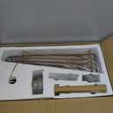 WINGBO 54 Inch Ceiling Fan without Light - 5 Carved Solid Wood Blades, 6-Speed Reversible DC Motor, Noiseless Remote Control Ceiling Fan No Light for Bedroom Living Room Kitchen, Charcoal Gray