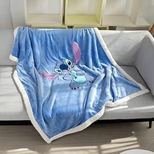 COSUSKET Kids Throw Blanket, 3D Cartoon Embroidery Sherpa Blanket Boys Girls Gifts