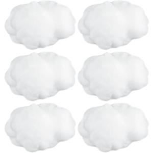 Jetec 6 Pieces Artificial Cloud Props Imitation 3D Cloud Shape Hanging Decorations Room DIY Decorative Hanging Ornament for Wedding Party Stage Show Decor (Large Size)